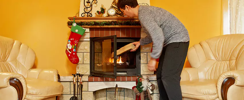 Rusted Metal Fireplace Restoration in Spanaway, Washington